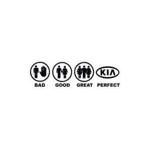 Sticker BAD GOOD KIA 20x5.5 cm, Creative Rey®