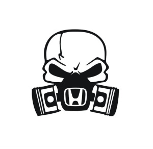 Sticker Craniu Honda 12x12 cm, Creative Rey®