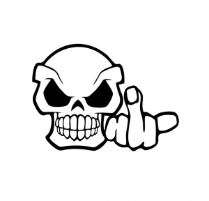 Sticker Craniu Obscen 15 cm, Creative Rey®
