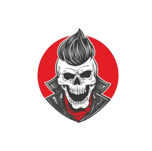 Sticker Happy Skull 15cm, Creative Rey®