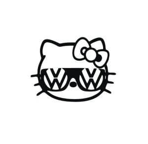 Sticker Hello Kitty Vw 12x9 cm, Creative Rey®