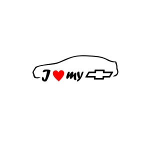 Sticker I LOVE MY CHEVROLET BERLINA 18x5.2 cm, Creative Rey®