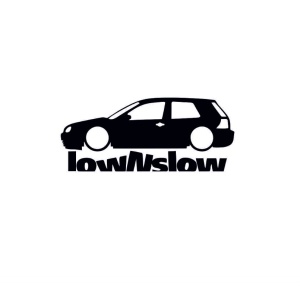 Sticker LOW AND SLOW GOLF 15x6.2 cm, Creative Rey®