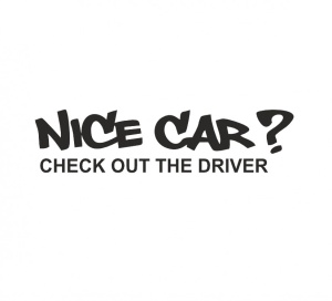 Sticker Nice Car 17x4 cm, Creative Rey®