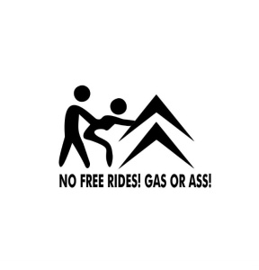 Sticker No Free Rides Citroen 15x10 cm, Creative Rey®