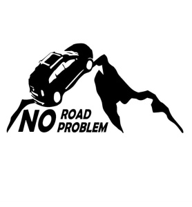 Sticker No Road No Problem 15 cm, Creative Rey®