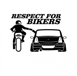 Sticker Respect For Bikers 15 cm, Creative Rey®