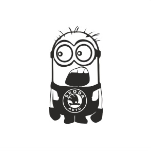 Sticker Skoda Minion 15x8 cm, Creative Rey®