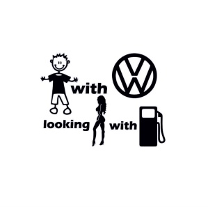 Sticker SUNT BAIAT CU VOLKSWAGEN 15x11 cm, Creative Rey®