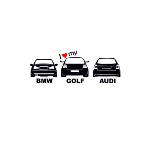 Sticker Volkswagen Top 15x5.3 cm, Creative Rey®