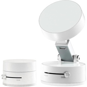 Suport Magnetic Auto pentru Telefon, cu Ventuza, Pliabil și Retractabil, Fixare prin Vid și Magnet, Rotativ 360°, Alb - Img 6