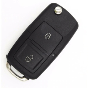 Carcasa cheie VW/Skoda, tip briceag, 2 butoane, LED la mijloc - Img 1