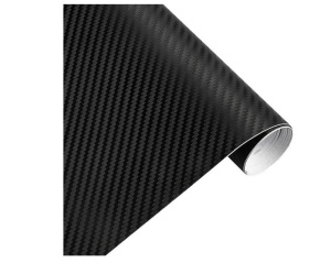 Folie autocolant Carbon 3D Neagra , iesire in relief, 127 x 100cm - Img 1