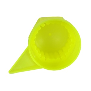 SET 10 BUCATI CAPAC PLASTIC PENTRU PREZON ROATA CU INDICATOR 33 MM NEON GALBEN 41 MM - Img 3