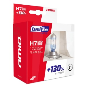Set 2 becuri auto halogen H7 LumiTec, 12v 55w, 4300k, +130% - Img 2