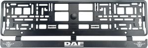 Set 2 bucati, suport numar inmatriculare Carbon, DAF