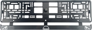 Set 2 bucati, suport numar inmatriculare Carbon, MAN