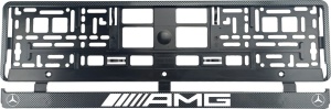 Set 2 bucati, suport numar inmatriculare Carbon, Mercedes