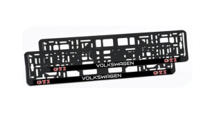 Set 2 bucati suport numar inmatriculare GTI Volkswagen