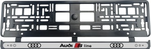 Set 2 bucati, Suport Numar Inmatriculare pentru Audi S Line
