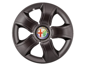 Set 4 Capace Roti 14 inchi (R14) Bis Negru, Compatibile Cu Alfa Romeo
