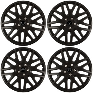 Set 4 Capace Roti 14 inchi (R14) Dakar Negru, Compatibile Cu Mazda - Img 2