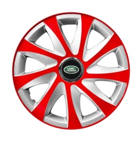 Set 4 capace roti 14 inchi R14 Drift Rosu-Gri, Compatibil cu Land Rover