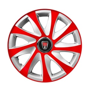 Set 4 capace roti 14 inchi R14 Drift Rosu-Gri, Compatibil cu Range Rover