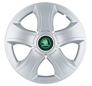 Set 4 Capace Roti 15 inchi (R15) Bis Gri, Compatibile Cu Skoda Verde