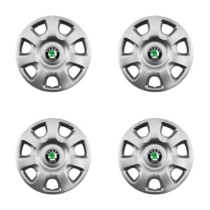Set 4 capace roti 15 inchi (R15) Compatibile Cu Skoda model - 336 - Img 2