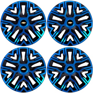 Set 4 Capace Roti 16 `` Best Albastru-Negru, Compatibile Cu Chevrolet - Img 2