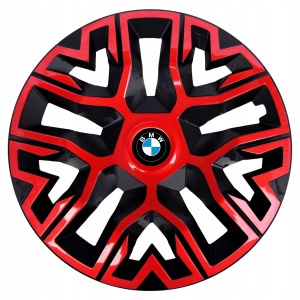 Set 4 Capace Roti 16 `` Best Rosu-Negru, Compatibile Cu BMW - Img 1