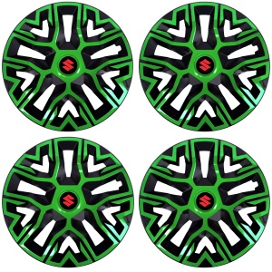 Set 4 Capace Roti 16 `` Best Verde-Negru, Compatibile Cu Suzuki - Img 2