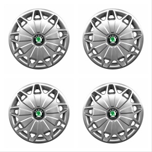 Set 4 capace roti 16 inchi (R16) Compatibile Cu Skoda model - 419 - Img 2