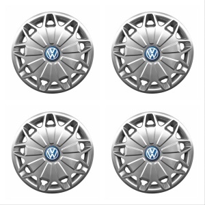Set 4 capace roti 16 inchi (R16) Compatibile Cu Volkswagen model - 419, Sigla Albastra - Img 2