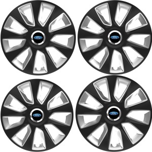 Set 4 Capace Roti 16 inchi (R16) Stratos Gri-Negru, Compatibile Cu Ford - Img 2