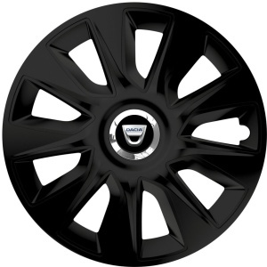 Set 4 Capace Roti 16 inchi (R16) Stratos Negru, Compatibile Cu Dacia