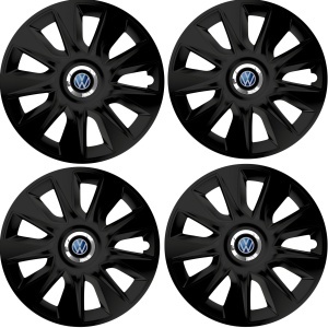 Set 4 Capace Roti 16 inchi (R16) Stratos Negru, Compatibile Cu Volkswagen - Img 2