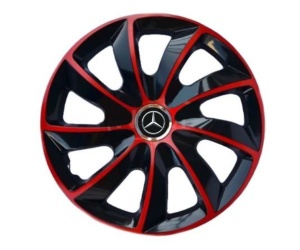 Set 4 Capace Roti 17 inchi (R17), Stig Rosu-Negru, Compatibil cu Mercedes