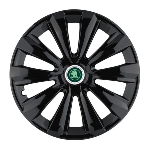 Set 4 Capace Roti Autohelix MSA® potrivite jantelor de 14 inch, pentru Skoda Verde model Delta Black - Img 2