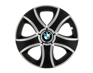 Set 4 capace roti Bis Gri-Negru R15 pentru gama auto BMW - Img 1