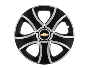 Set 4 capace roti Bis Gri-Negru R16 pentru gama auto Chevrolet - Img 1