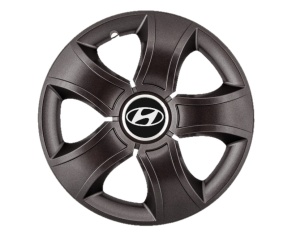 Set 4 capace roti Bis Negru R14 pentru gama auto Hyundai - Img 1
