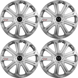 Set 4 Capace Roti Evo Gri R15, Pentru Mazda - Img 2