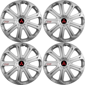 Set 4 Capace Roti Evo Gri R15, Pentru Mitsubishi - Img 2