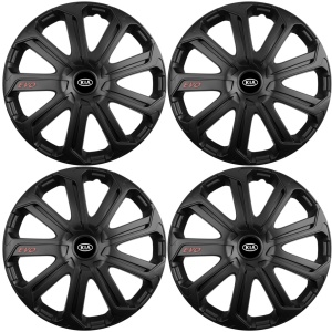 Set 4 Capace Roti Evo Negru R16, Pentru Kia - Img 2