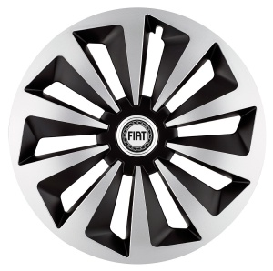 Set 4 capace roti Fox Gri-Negru R17 pentru gama auto Fiat