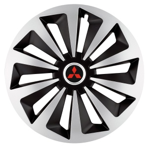 Set 4 capace roti Fox Gri-Negru R17 pentru gama auto Mitsubishi