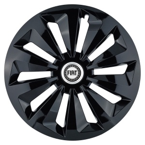 Set 4 capace roti Fox negru R14 Compatibil Cu Fiat - Img 3