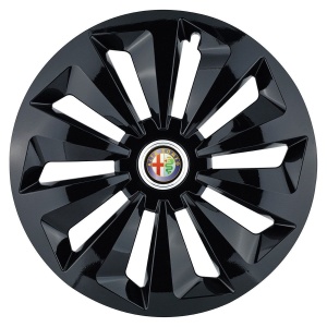 Set 4 capace roti Fox negru R16 Compatibil Cu Alfa Romeo - Img 3